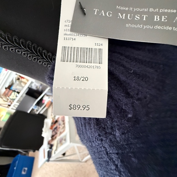 🆕 NWT Lane Bryant Blue and White Sweater Dress w/ Snowflake pattern - Picture 4 of 5